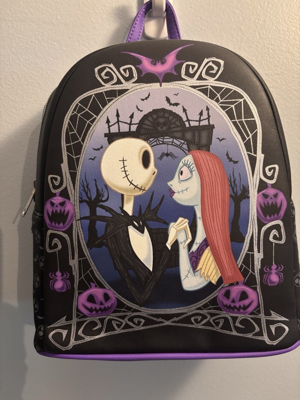 Loungefly The Nightmare Before Christmas Jack & Sally Pumpkin Frame Mini Backpac